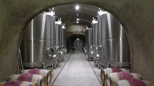 Far Niente Wine Cave Barrels Quality Stainless Tanks